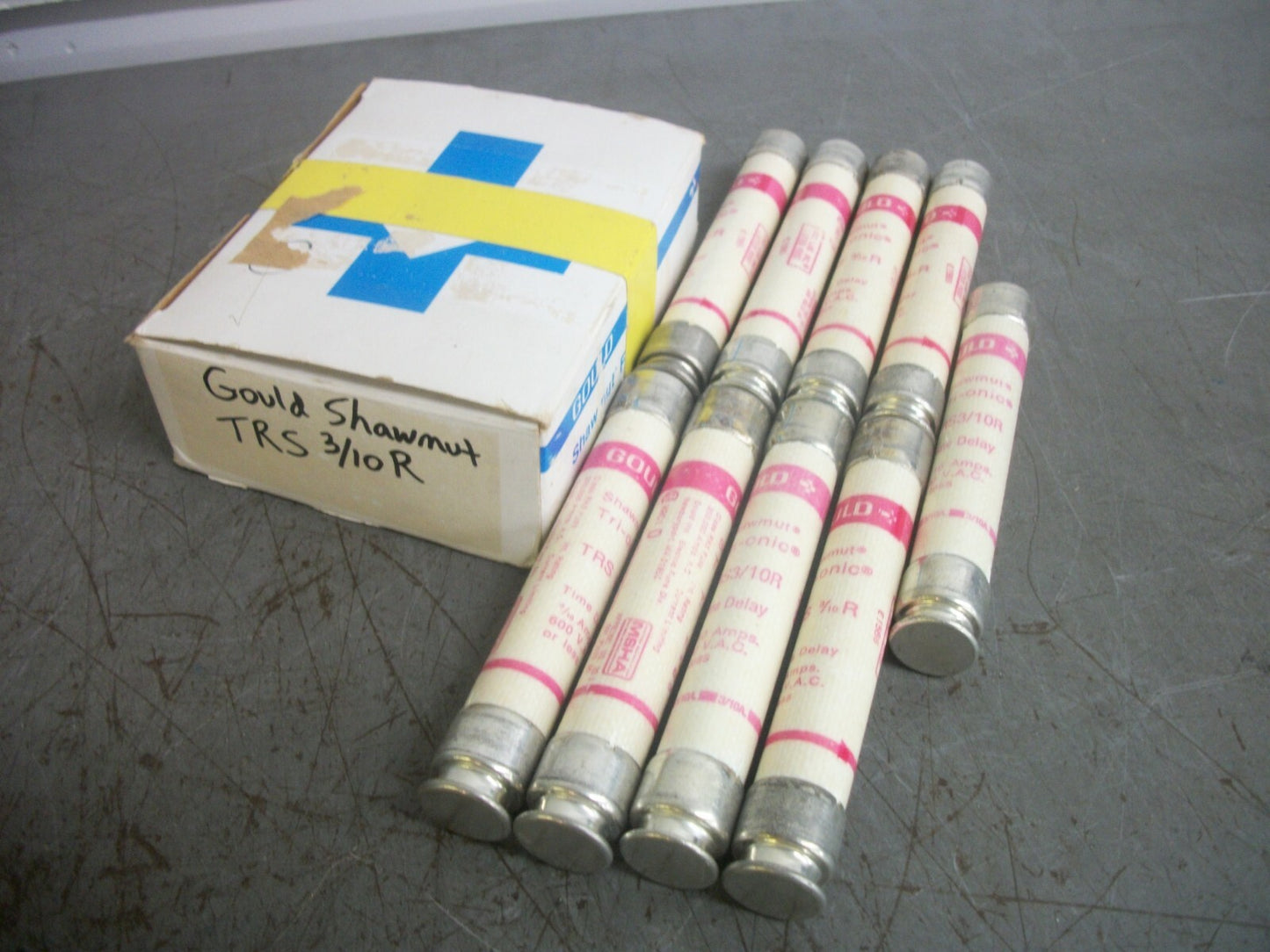 GOULD SHAWMUT BOX OF 9 TRI-ONIC FUSES TRS3/10R 3/10AMP 600VOLT NIB
