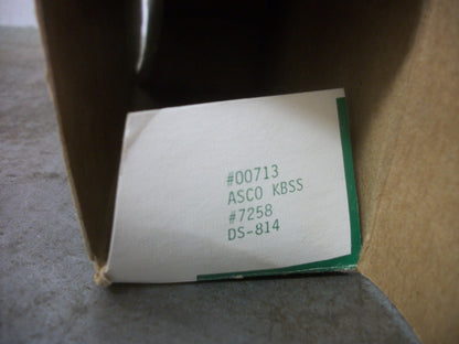 ASCO KBSS RED HAT SOLENOID VALVE REBUILD KIT 001713 7258 DS-814 NIB