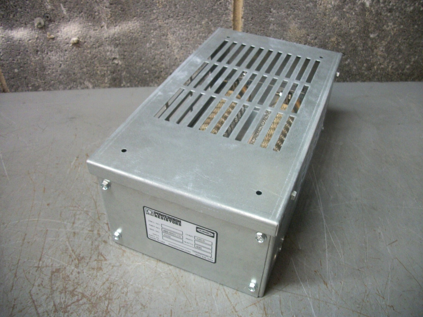 HUBBELL POWEROHM BRAKING RESISTOR UNIT ABB-48431-110 120OHM 600WATT NOB