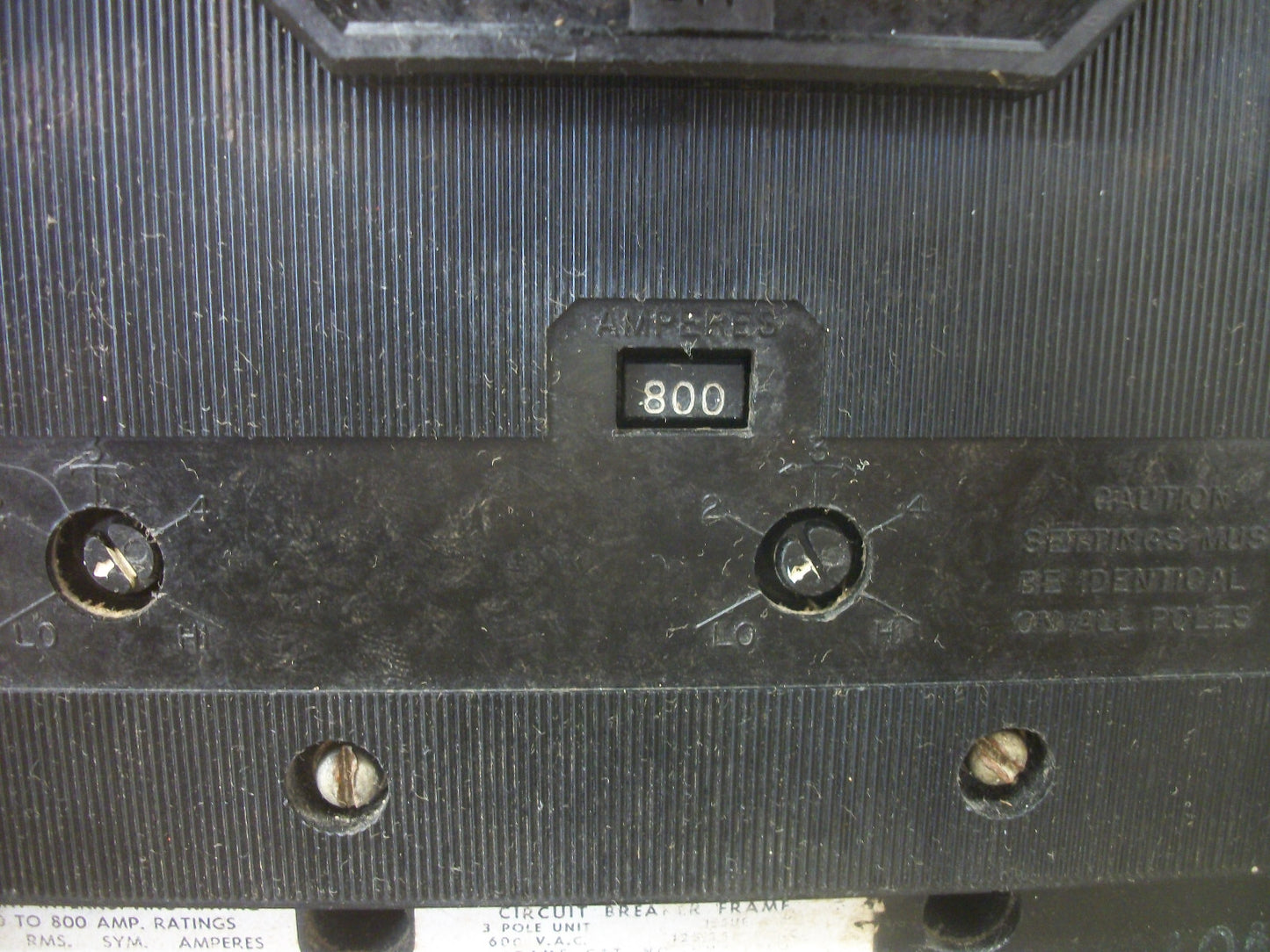 SIEMENS ITE KM3 CIRCUIT BREAKER KM3F800 800AMP 600VOLT 3POLE W/800A TRIP