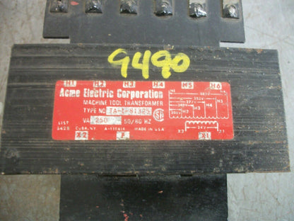 ACME 250VA 1PH TRANSFORMER TA-1-81325 HV 208X480 LV 24