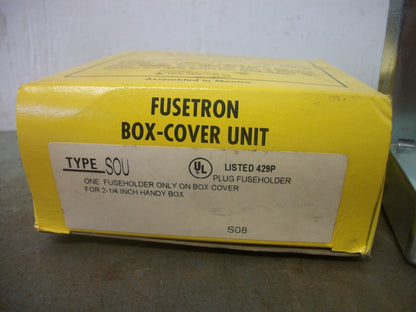 BUSSMANN FUSETRON 4" BOX-COVER UNIT SOU 15AMP 125VOLT NIB