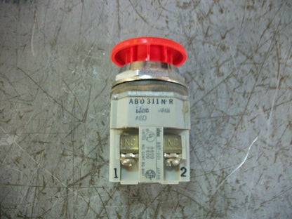 IDEC RED MUSHROOM MOMENTARY PUSHBUTTON ABD311N-R 600VOLT
