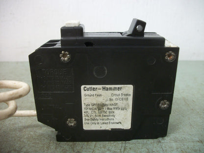 CUTLER-HAMMER GFCI GFCB CIRCUIT BREAKER GFCB115 15AMP 120VOLT 1POLE