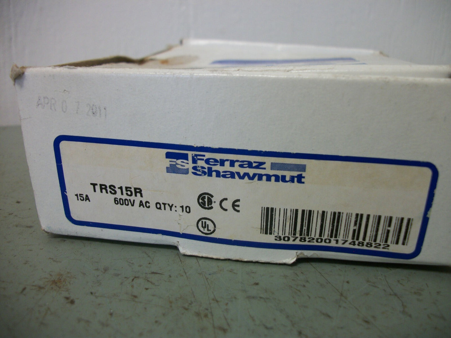 FERRAZ-SHAWMUT BOX OF 2 TRI-ONIC FUSES TRS15R 15AMP 600VOLT NIB