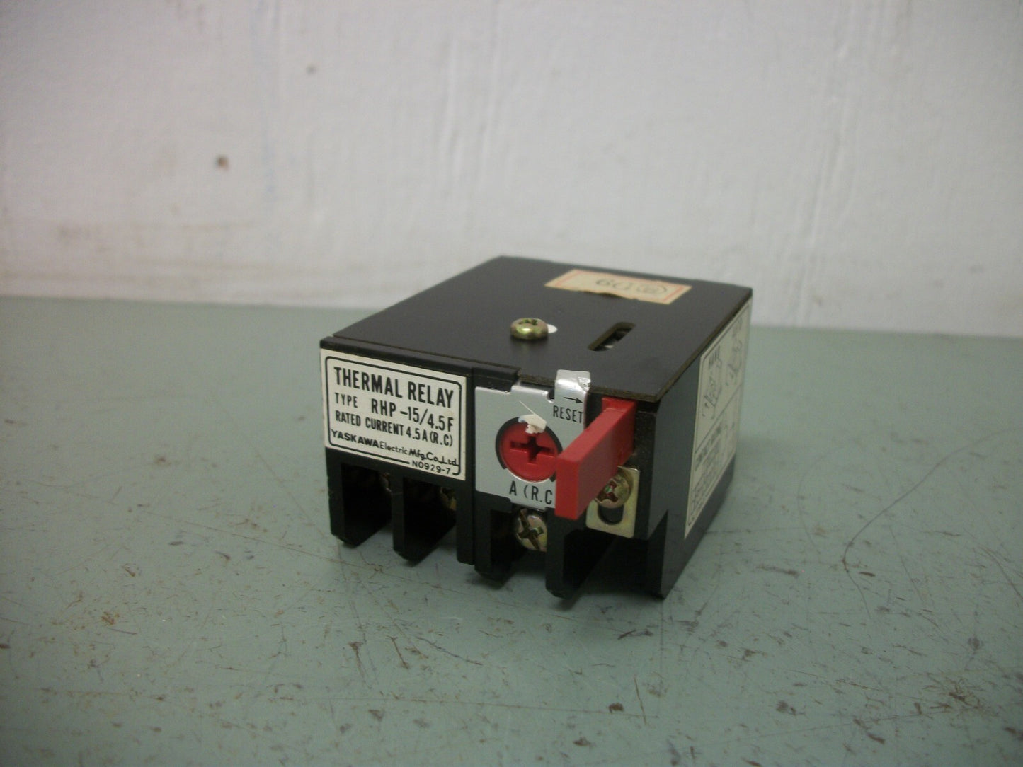 YASKAWA THERMAL OVERLOAD RELAY RHP-15/4.5F 4.5AMP NOB