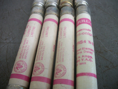 GOULD SHAWMUT LOT OF 8 TRI-ONIC FUSES TRS4-1/2R 4-1/2AMP 600VOLT NOB
