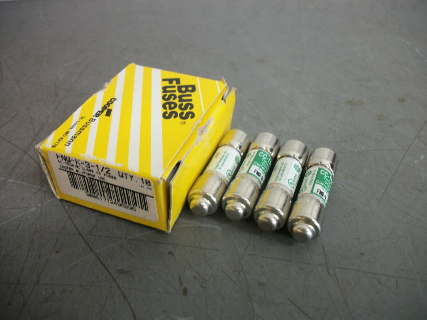 BUSSMANN BOX OF 4 CC-TRON FUSES FNQ-R-3-1/2 3-1/2AMP 600VOLT NIB