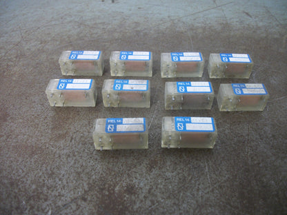 ERNI LOT OF 10 PLUG-IN RELAYS REL14-A1-5.2 24VOLT