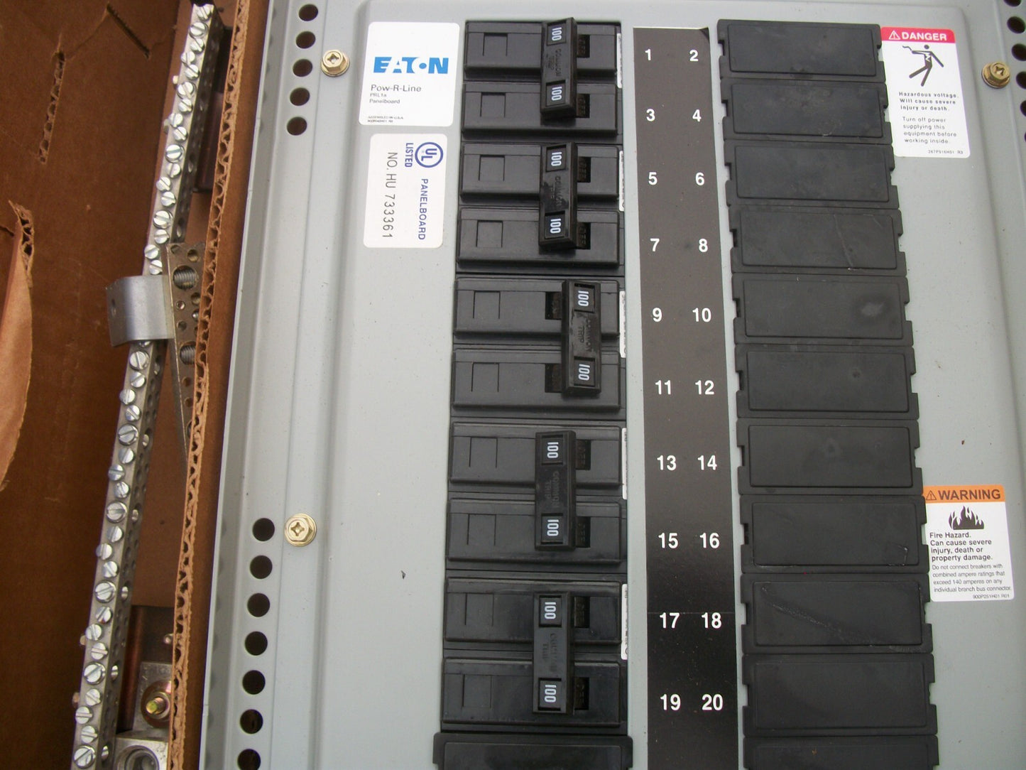 CUTLER-HAMMER PRL1A PANELBOARD W/INTERIOR LWPQ2042 200A 120/240V 1PH 200A MA NEW