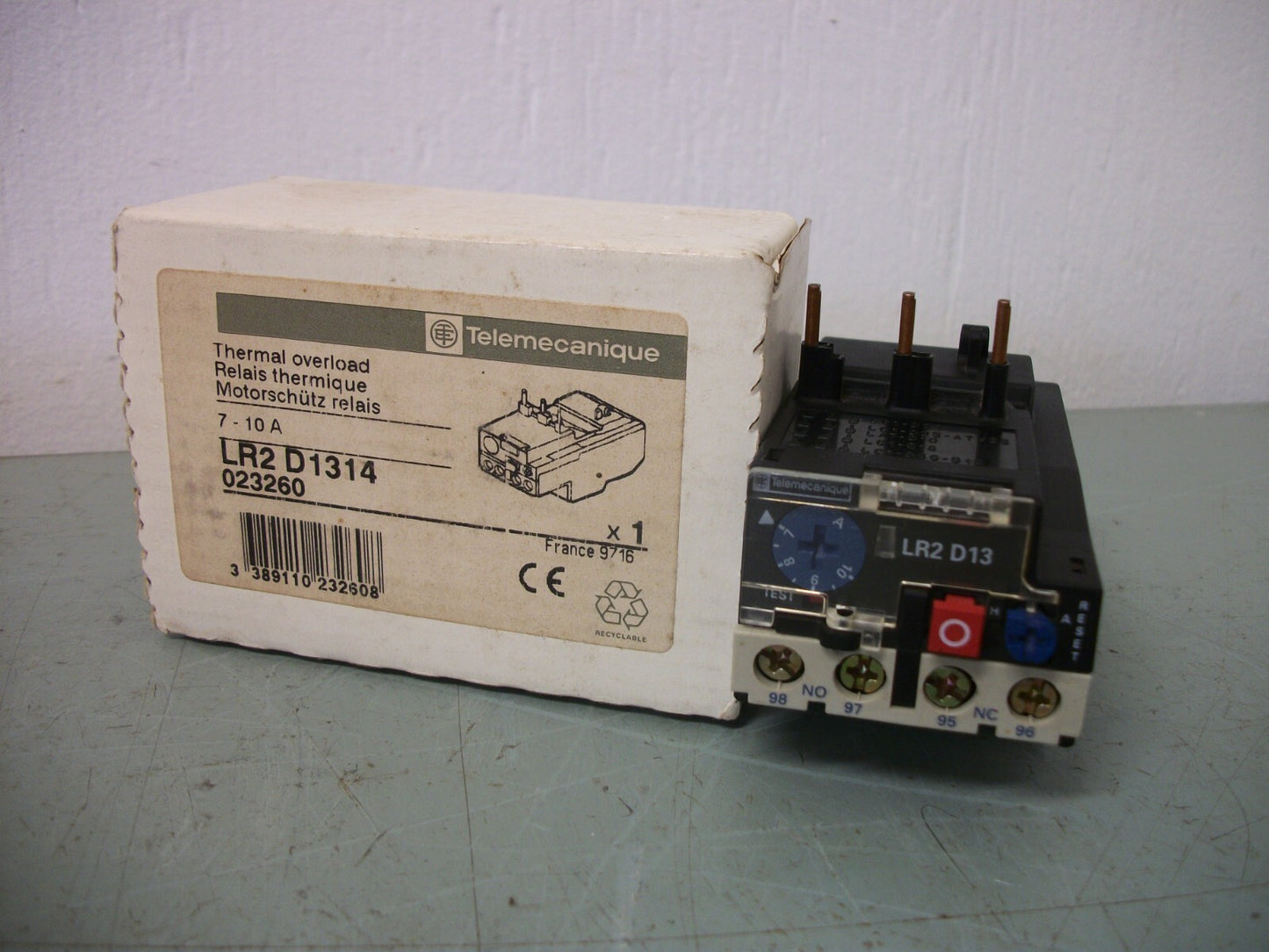 TELEMECANIQUE THERMAL OVERLOAD RELAY LR2D1314 7-10AMP NIB