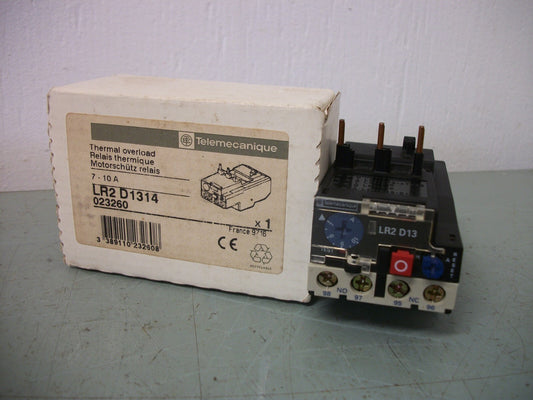 TELEMECANIQUE THERMAL OVERLOAD RELAY LR2D1314 7-10AMP NIB