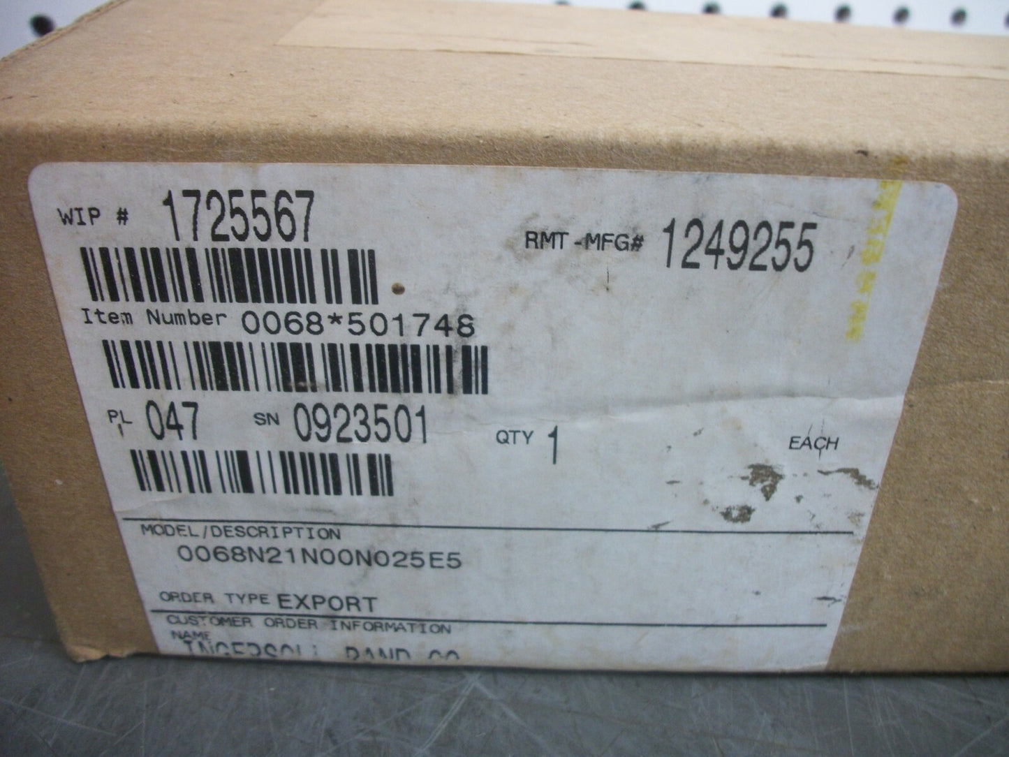 EMERSON ROSEMOUNT THERMOCOUPLE TEMPERATURE SENSOR 0068N2100N025E5 NIB