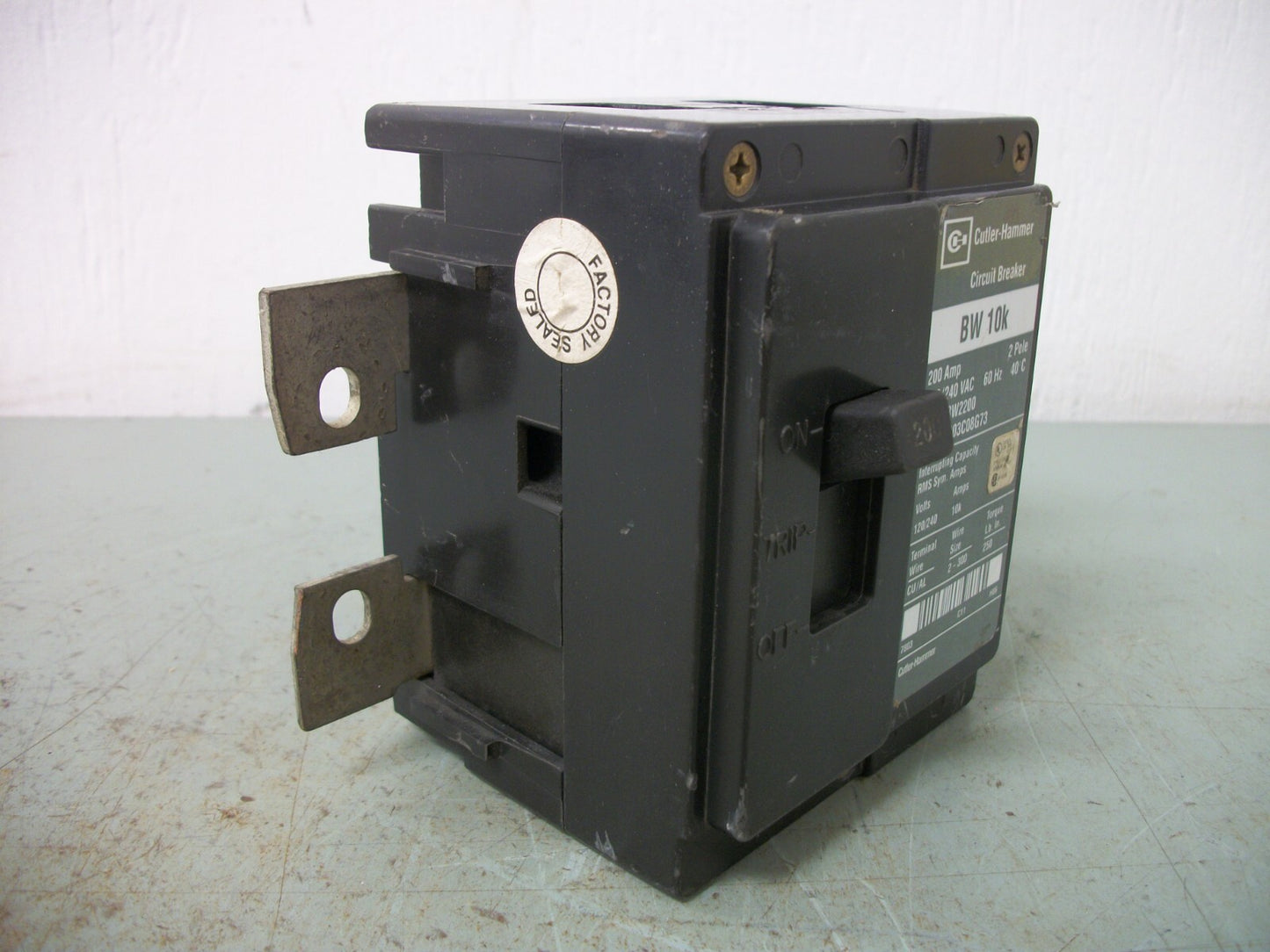 CUTLER-HAMMER BW CIRCUIT BREAKER BW2200 200AMP 240VOLT 2POLE