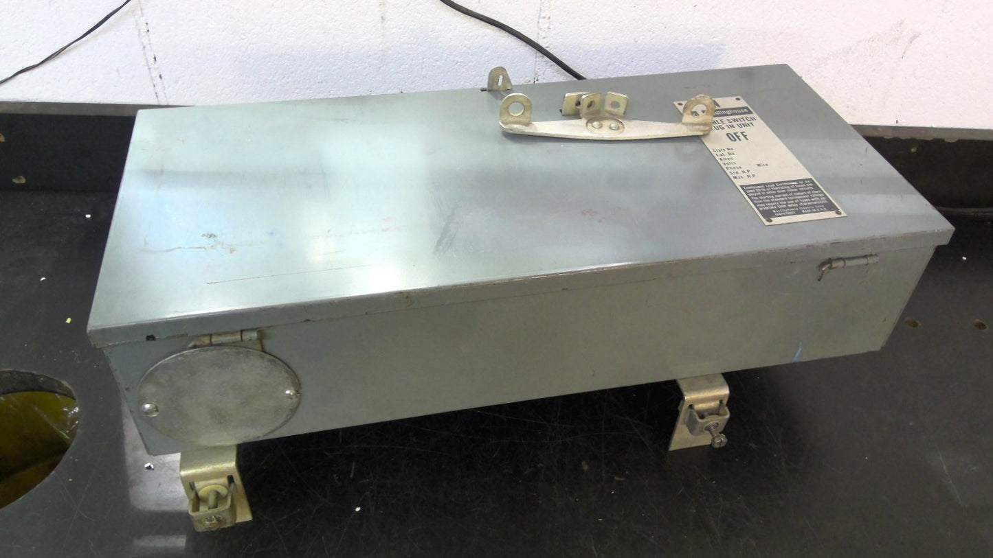 WESTINGHOUSE FUSIBLE BUS PLUG TAP363 100AMP 600VOLT 3POLE