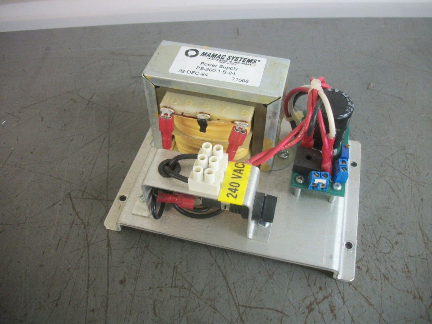 MAMAC SYSTEMS POWER SUPPLY PS-200-1-B-2-L