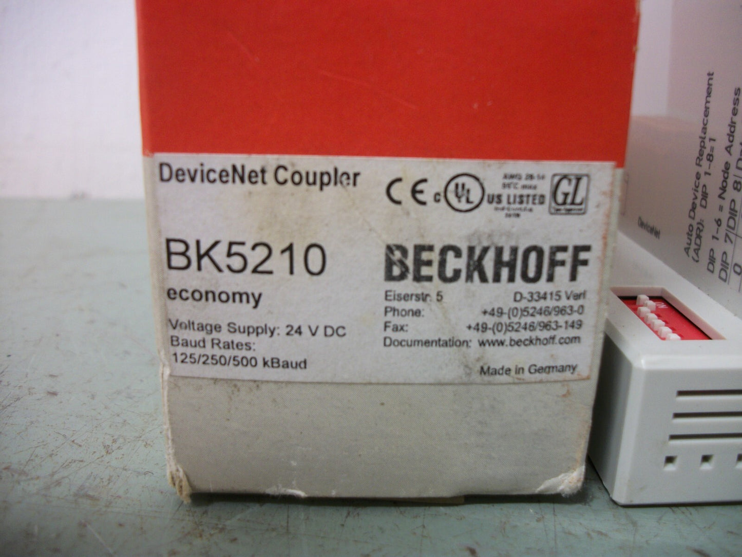 BECKHOFF DEVICENET COUPLER BK5210 NIB