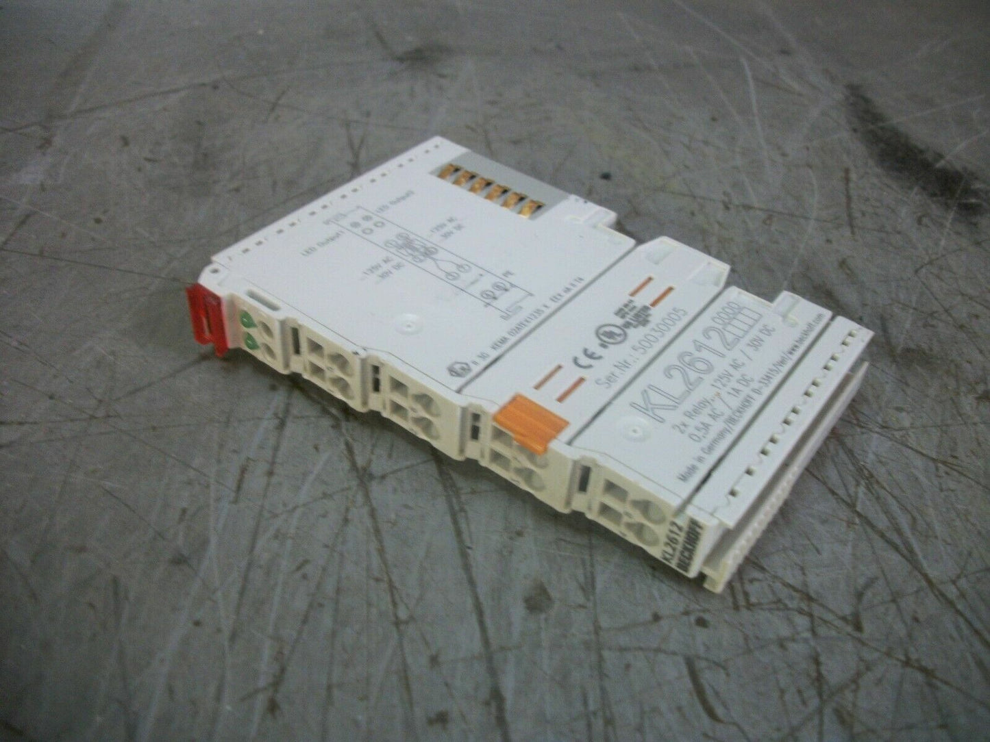 BECKHOFF 2-CHANNEL RELAY OUTPUT MODULE KL2612 125VAC/30VDC 0.5AMP/1AMP
