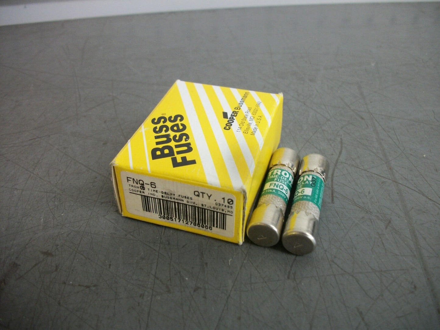 BUSSMANN BOX OF 2 TRON FUSES FNQ6 6AMP 500VOLT NIB