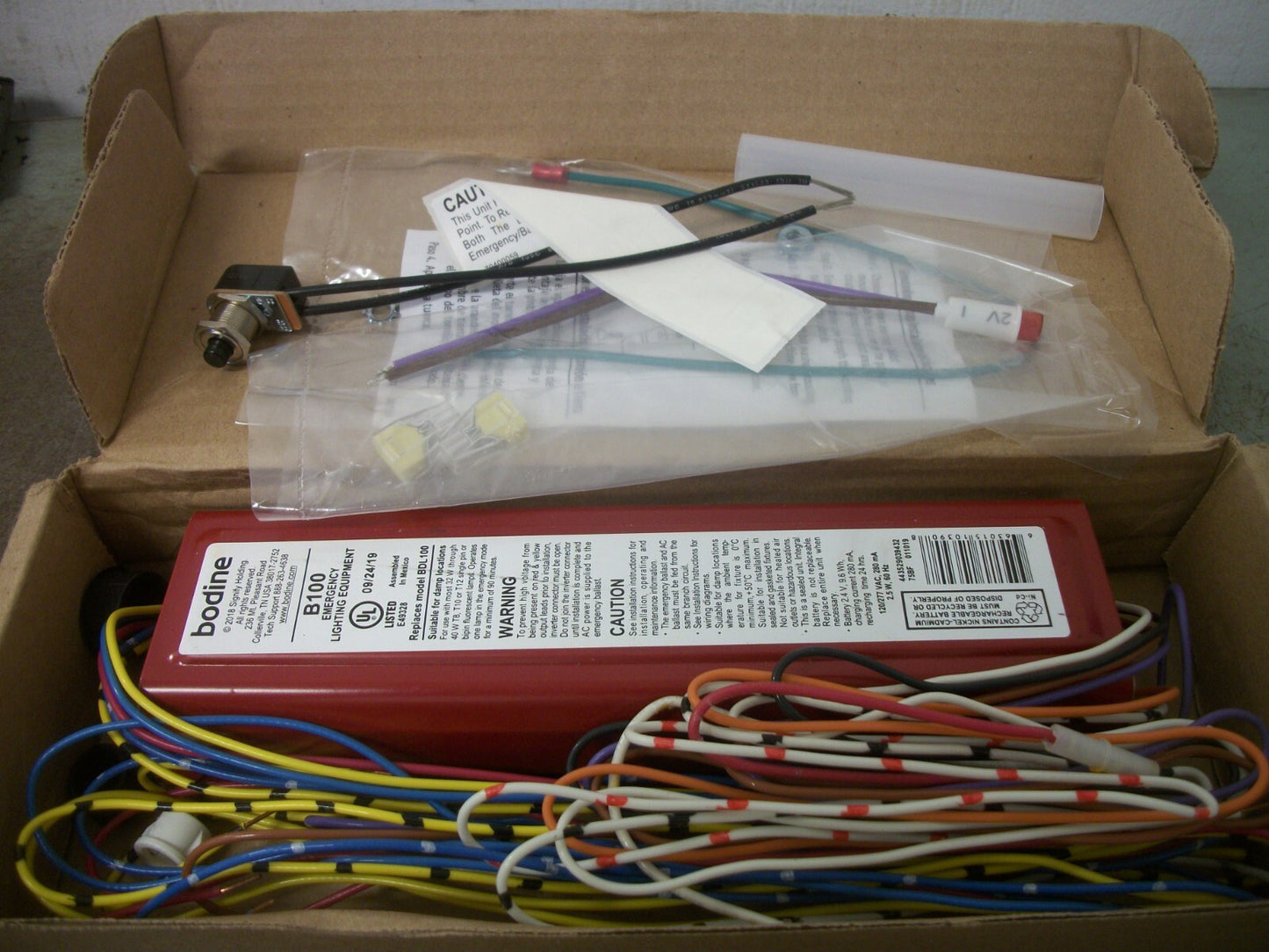 BODINE EMERGENCY BALLAST KIT B100 120/277VOLT T8, T10, T12 NIB