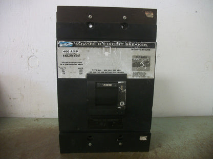 SQUARE D MAL CIRCUIT BREAKER MAL36400 400AMP 600VOLT 3POLE GRAY