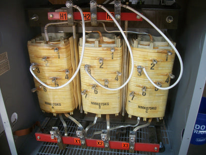 HAMMOND 75KVA 3PH TRANSFORMER TYPE 3R NMK75KG HV 480 LV 380Y/219