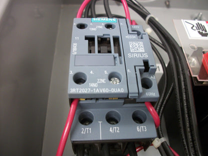 SIEMENS 3PH PUMP CONTROL PANEL 3R 82ADD6FBH 460VOLT 10HP 30AMP FUSIBLE NOB