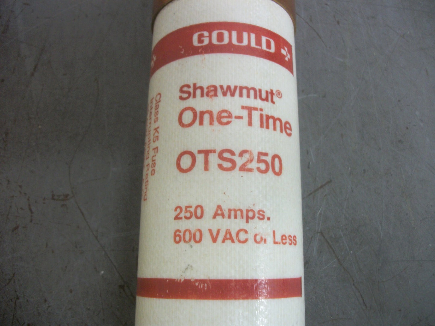 GOULD SHAWMUT ONE-TIME FUSE OTS250 250AMP 600VOLT