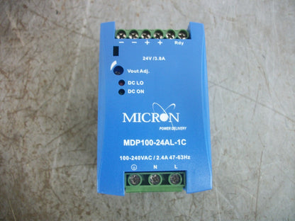MICRON POWER SUPPLY MDP100-24AL-1C 24VDC 92WATT