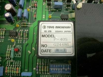 TOYO MACHINERY P-40S MOTOR SPEED CONTROLLER BOARD PCP-40 NEW