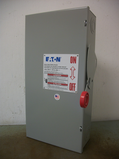 CUTLER-HAMMER DISCONNECT TYPE 1 DH363UGK 100AMP 600VOLT 3POLE NON-FUSIBLE NOB