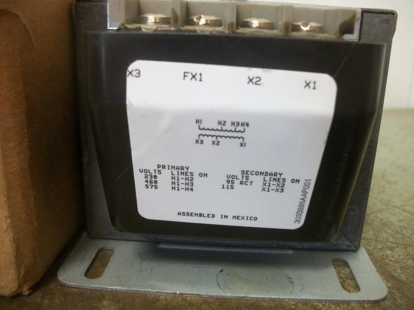 GE 0.150KVA 1PH TRANSFORMER 9T58K0065 HV 230X575 LV 95/115 NIB