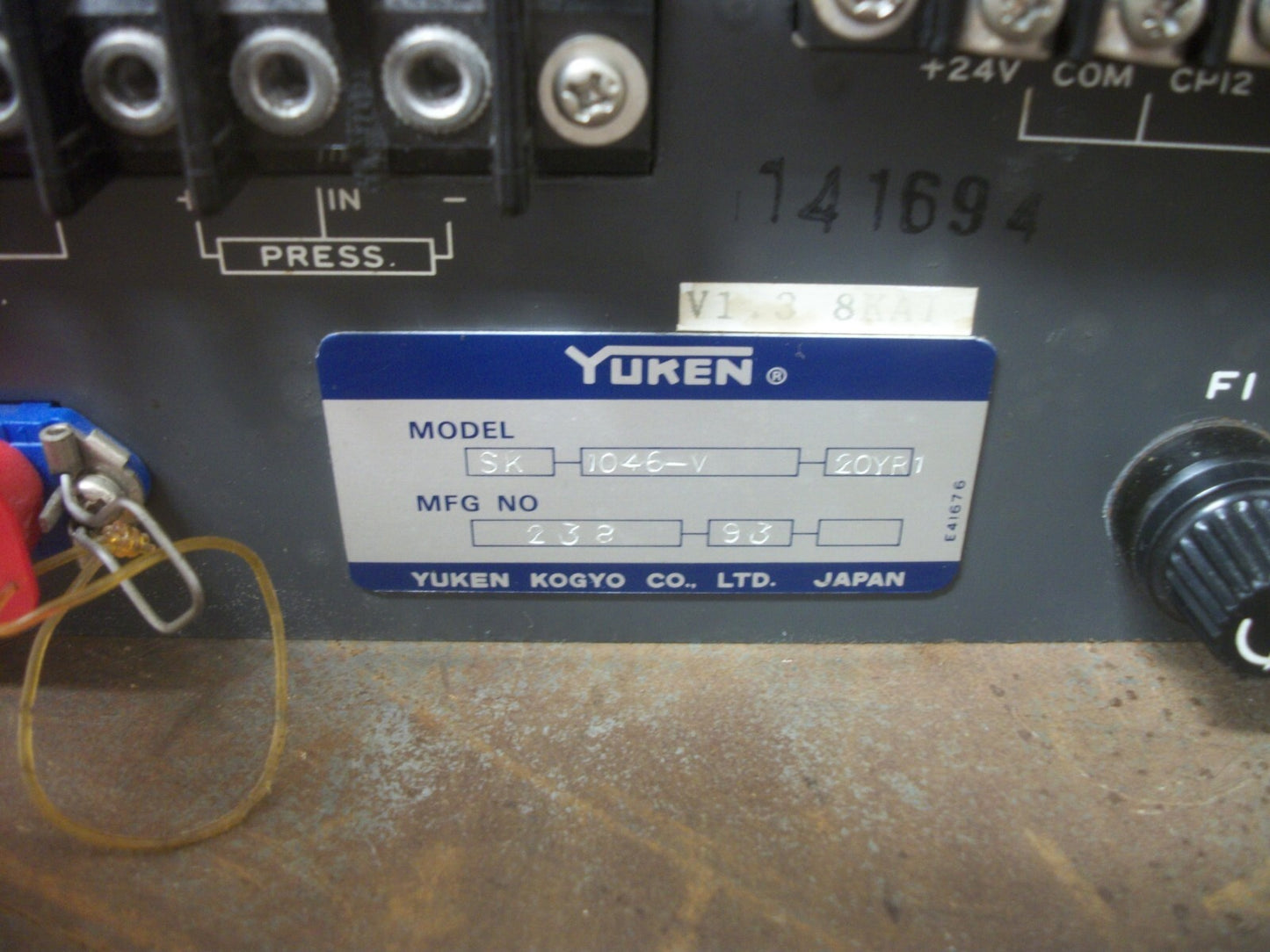 YUKEN KOGYO INJECTION CONTROLLER SK-1046-V-20YR1