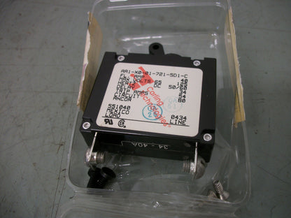 CARLING SWITCH ANCOR CIRCUIT BREAKER AA1-X0-01-721-5D1-C 40AMP 250VOLT 1POLE NEW