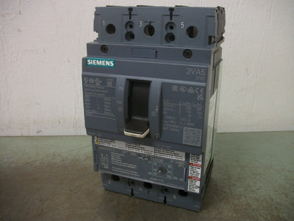 SIEMENS 3VA5 CIRCUIT BREAKER 3VA5210-7EC31-0AA0 100AMP 600VOLT 3POLE NOB