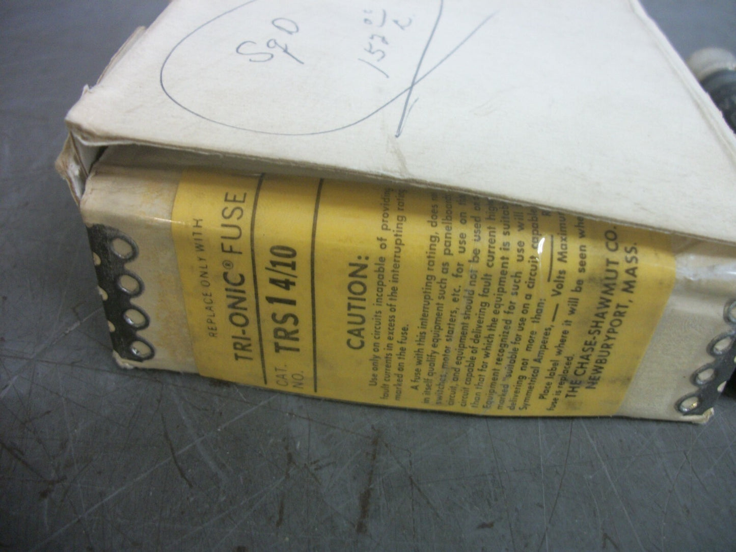 GOULD SHAWMUT BOX OF 4 TRI-ONIC FUSES TRS1-4/10 1-4/10AMP 600VOLT NIB