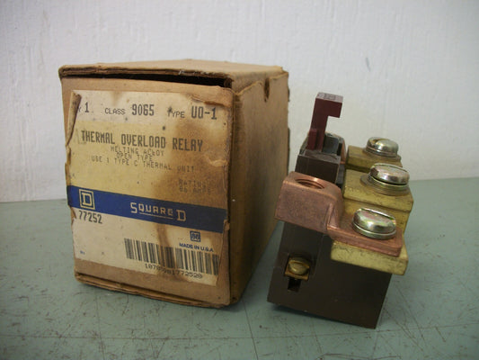 SQUARE D THERMAL OVERLOAD RELAY 9065UO1 86AMP NIB