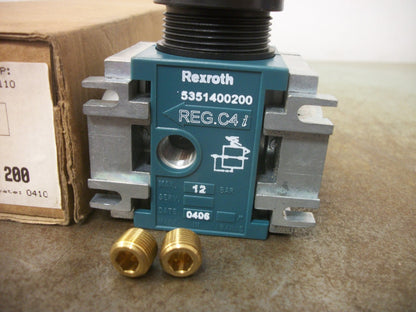 REXROTH 3/8" PNEUMATIC PRESSURE REGULATOR 5351403200 12BAR NIB
