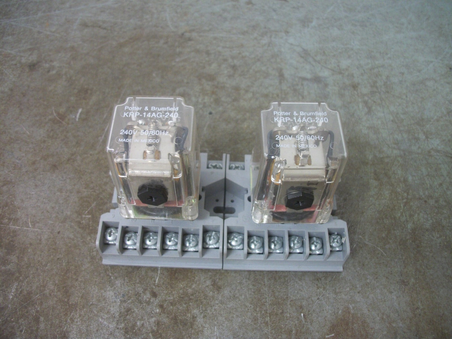 POTTER & BRUMFIELD LOT OF 2 RELAYS KRP-14AG-240 240VCOIL