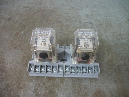 POTTER & BRUMFIELD LOT OF 2 RELAYS KRP-14AG-240 240VCOIL