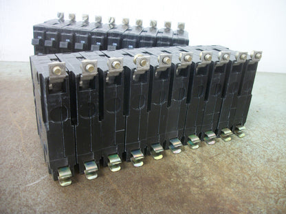SQUARE D LOT OF 20 QOB CIRCUIT BREAKERS QOB120 20AMP 240VOLT 1POLE 10kA
