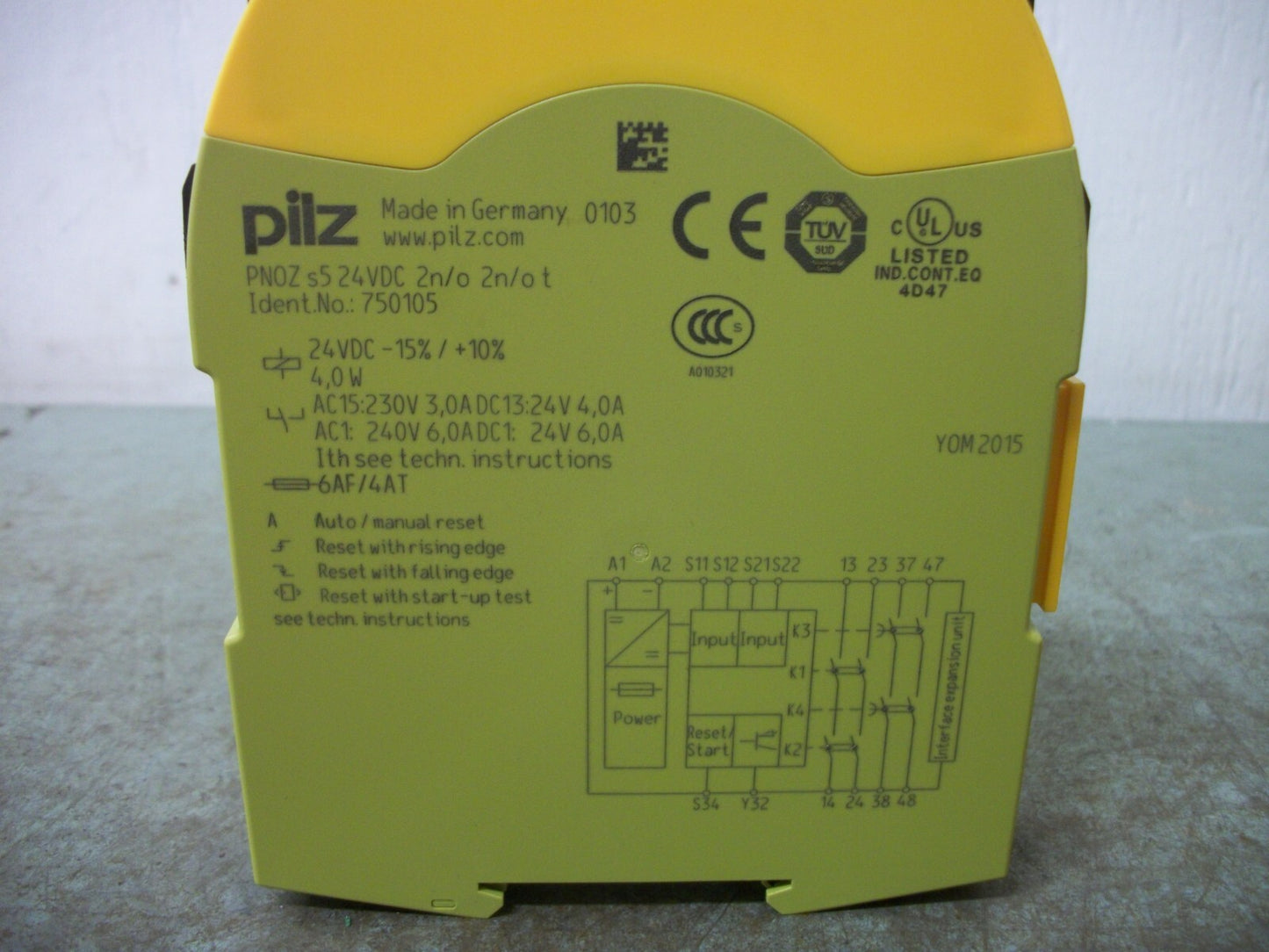 PILZ PNOZ S5 SAFETY RELAY PNOZ S5 24VDC 2N/O 2N/O T