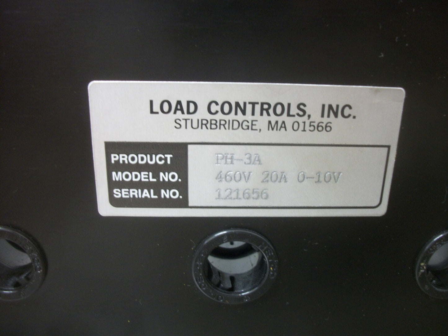 LOAD CONTROLS INC ANALOG POWER CELL TRANSDUCER PH-3A 460VOLT 20AMP 0-10V