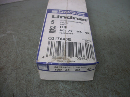 FERRAZ-SHAWMUT BOX OF 5 DIII RECTICUR PROTISTOR FUSES Q217640E 50AMP 500VOLT NIB