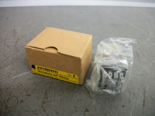 SQUARE D 4PDT MINI GP RELAY 8501RSD4V53 24VCOIL 3AMP NIB