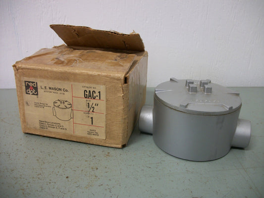 RED DOT 1/2" 2-WAY OUTLET BOX GAC1 NIB