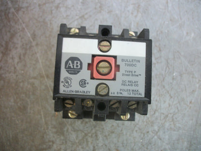 ALLEN-BRADLEY TYPE P DC CONTROL RELAY 700DC-P400Z24 24VCOIL