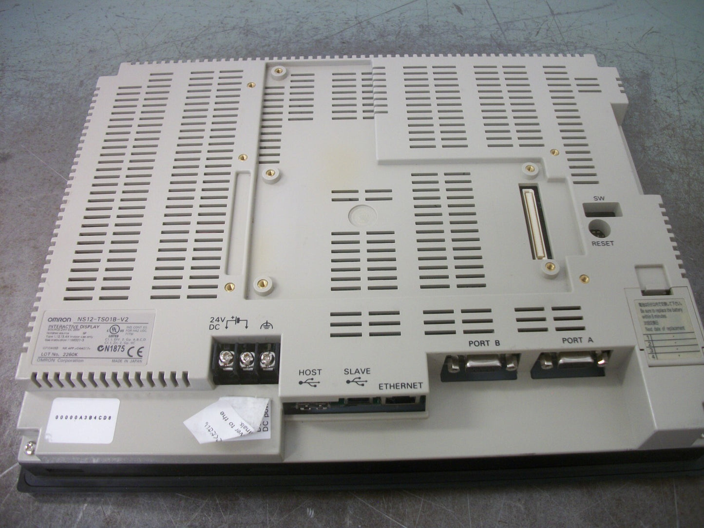 OMRON INTERACTIVE TOUCH SCREEN OPERATOR INTERFACE DISPLAY PANEL NS12-TS01B-V2