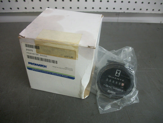 PROMATCH CLARK QUARTZ ROUND HOUR METER 2I5375 NIB