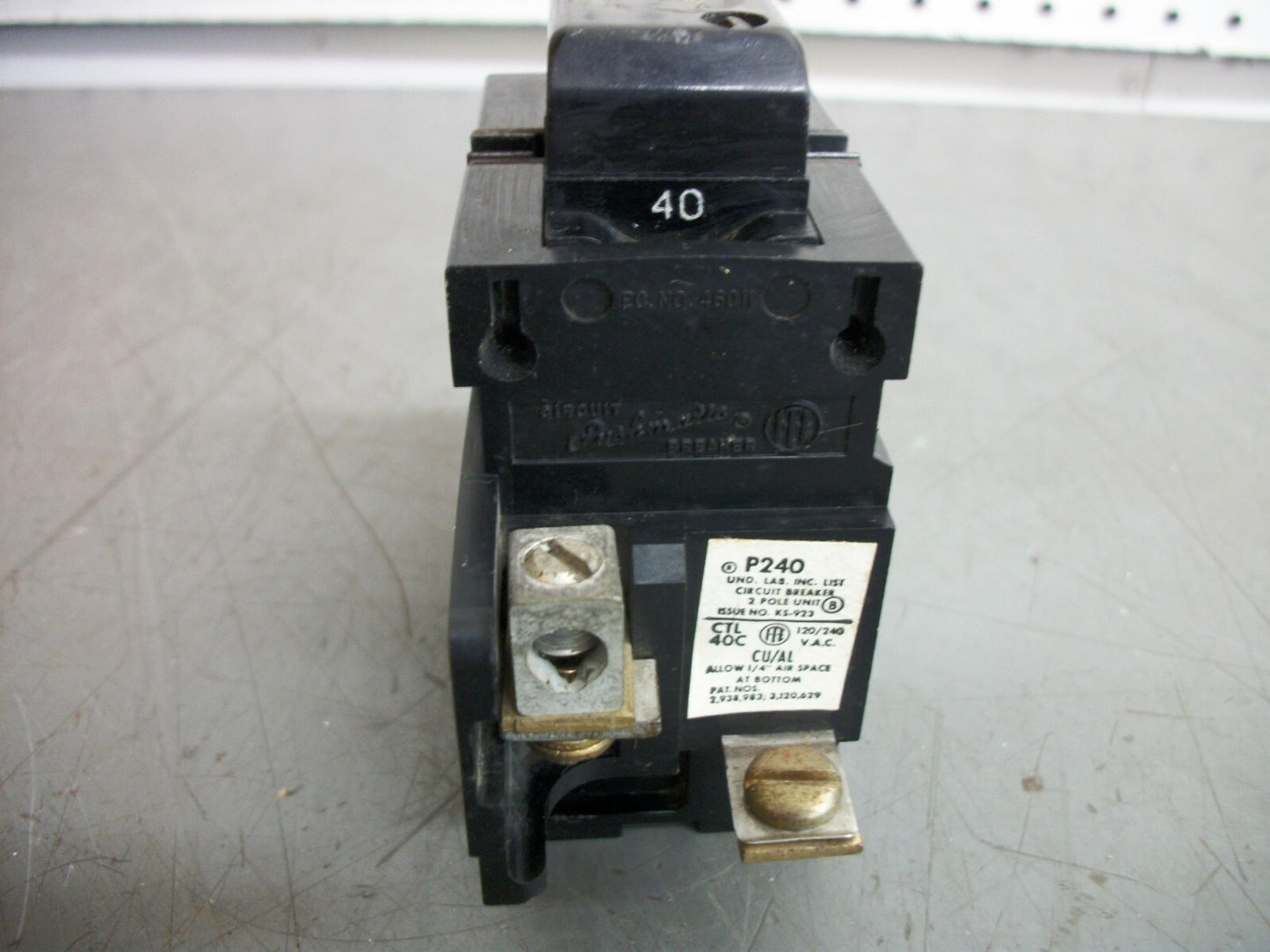 SIEMENS ITE PUSHMATIC CIRCUIT BREAKER P240 40AMP 240VOLT 2POLE